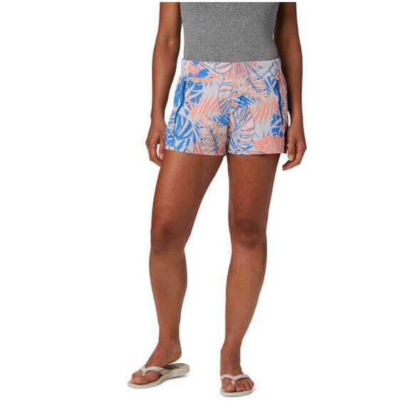 Columbia PFG Tidal II Shorts Womens Size 1X Blue Peach Tropical Fishing Boating - Picture 7 of 10